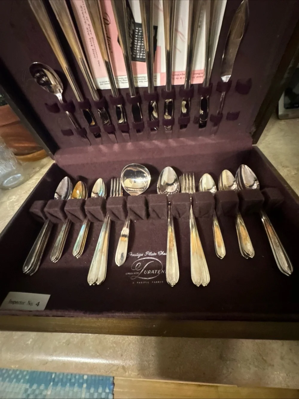 Vintage 46 Piece Set Prestige Plate silverplated flatware set Chaumont Pattern
